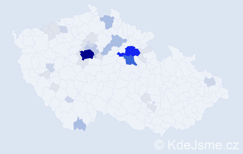 Příjmení: 'Tanchynets', počet výskytů 105 v celé ČR
