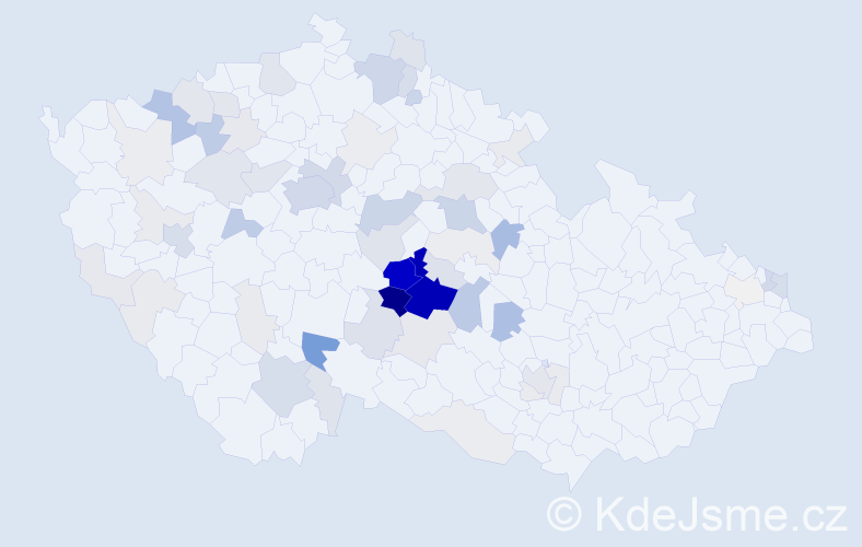 Příjmení: 'Kopicová', počet výskytů 260 v celé ČR