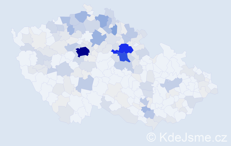 Příjmení: 'Bažantová', počet výskytů 874 v celé ČR