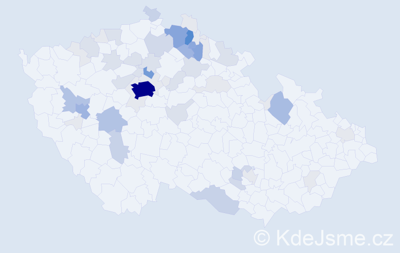 Příjmení: 'Hádek', počet výskytů 213 v celé ČR