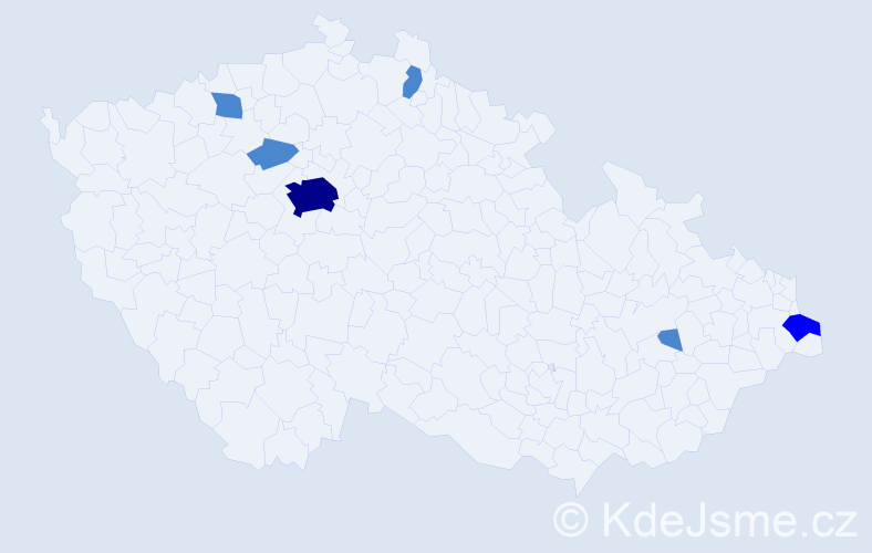 Příjmení: 'Datko', počet výskytů 9 v celé ČR