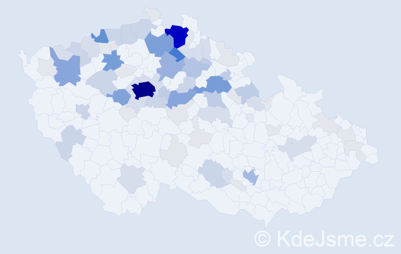 Příjmení: 'Bergmanová', počet výskytů 287 v celé ČR