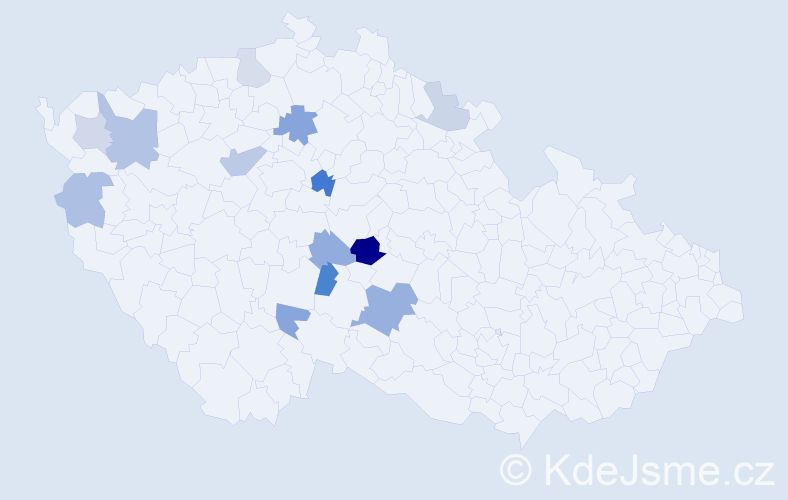 Příjmení: 'Dorážka', počet výskytů 22 v celé ČR