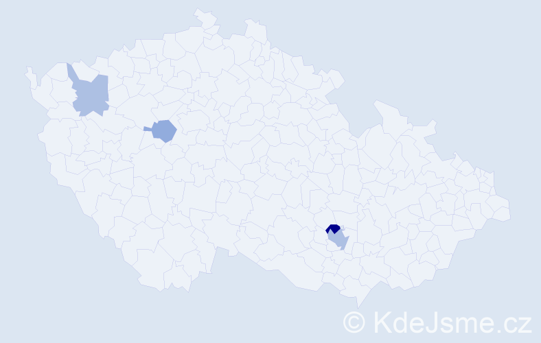 Příjmení: 'Gašparcová', počet výskytů 7 v celé ČR
