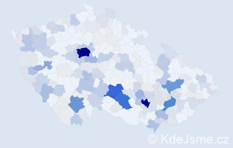 Příjmení: 'Vrzal', počet výskytů 776 v celé ČR