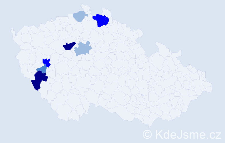 Příjmení: 'Kirpal', počet výskytů 22 v celé ČR