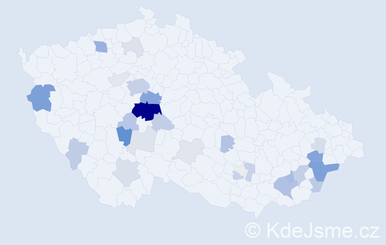Příjmení: 'Pohunková', počet výskytů 97 v celé ČR