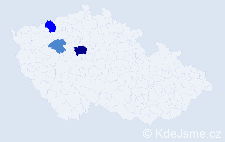 Příjmení: 'Kurkin', počet výskytů 9 v celé ČR
