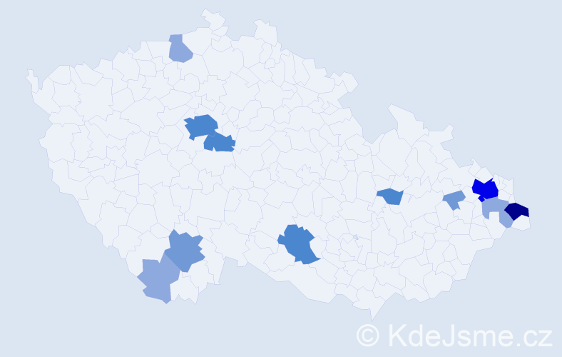 Příjmení: 'Švaňa', počet výskytů 30 v celé ČR