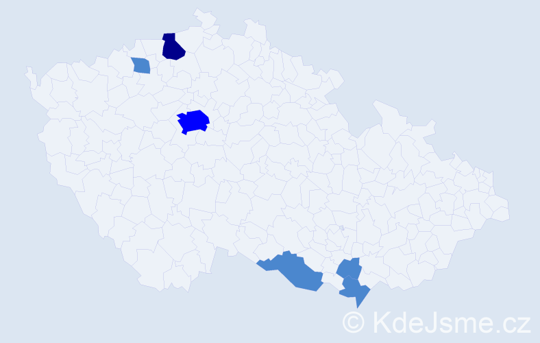 Příjmení: 'Kästnerová', počet výskytů 9 v celé ČR