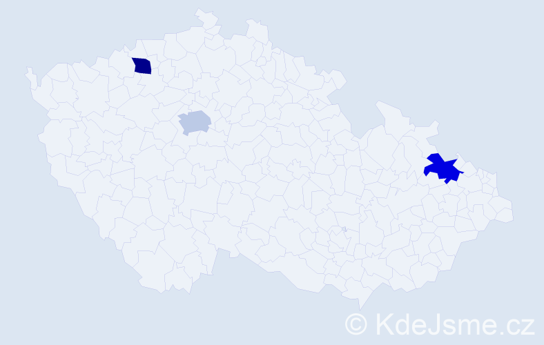 Příjmení: 'Friesen', počet výskytů 3 v celé ČR