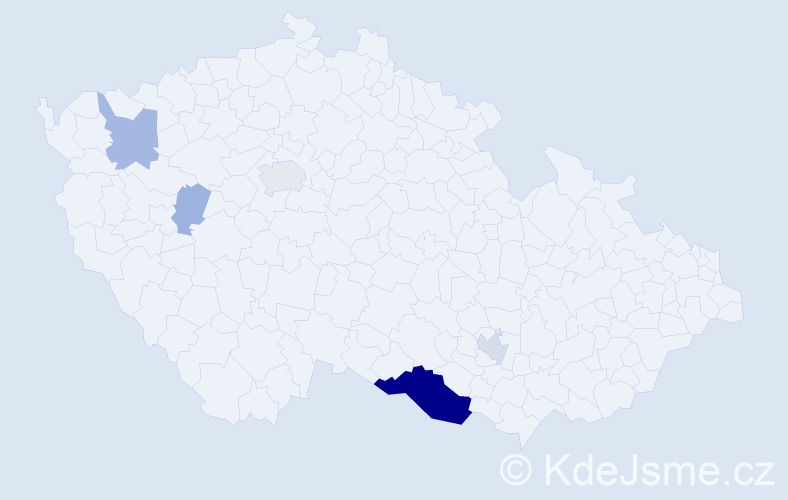 Příjmení: 'Hadroušek', počet výskytů 31 v celé ČR