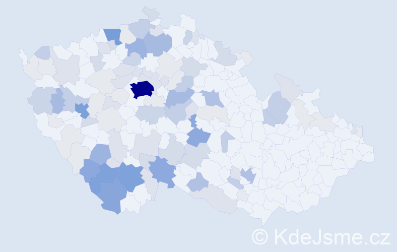 Příjmení: 'Štrobl', počet výskytů 366 v celé ČR