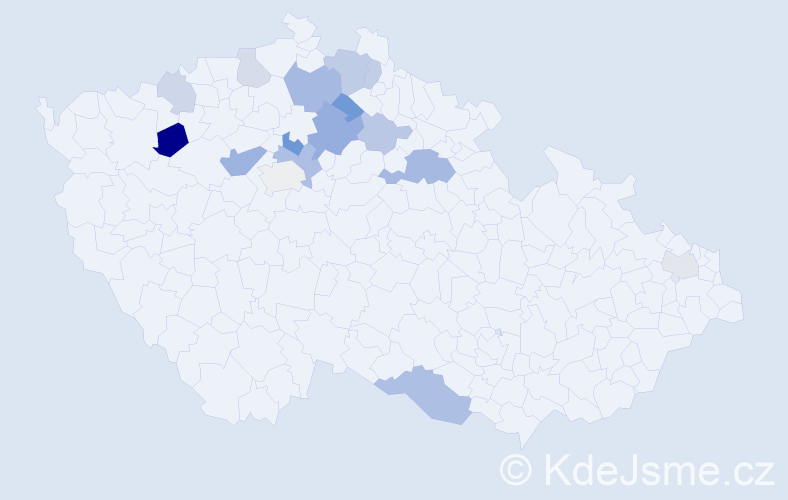 Příjmení: 'Bacovská', počet výskytů 29 v celé ČR