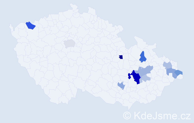 Příjmení: 'Balcaříková', počet výskytů 31 v celé ČR