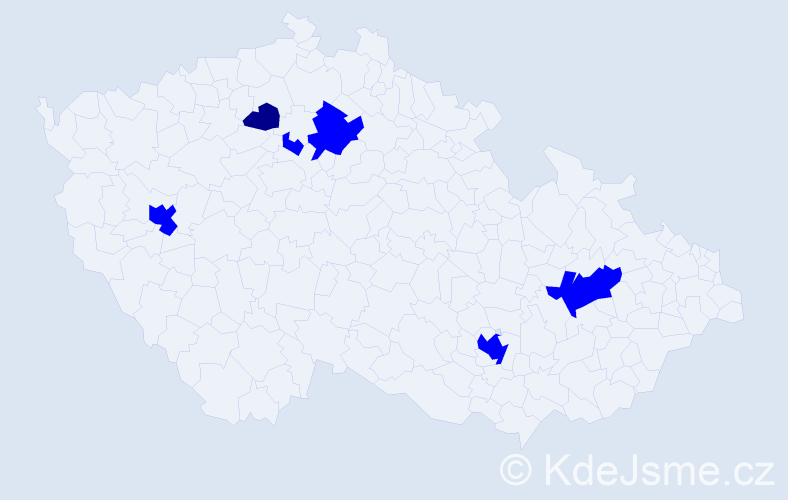 Příjmení: 'Ludchak', počet výskytů 7 v celé ČR