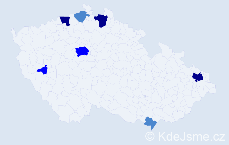 Příjmení: 'Frontz', počet výskytů 15 v celé ČR