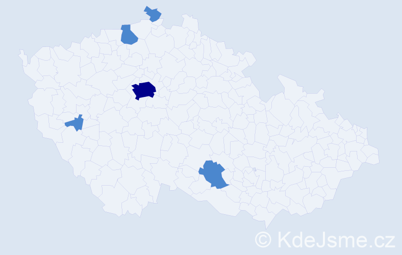 Příjmení: 'Vargasová', počet výskytů 7 v celé ČR