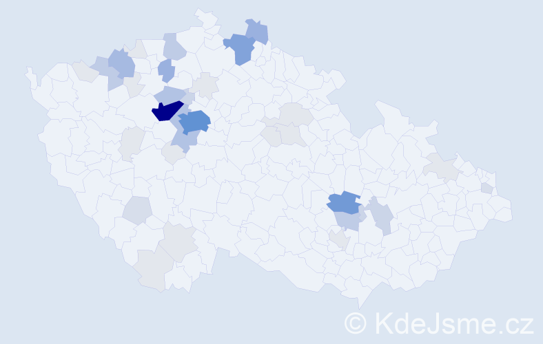 Příjmení: 'Burgr', počet výskytů 144 v celé ČR