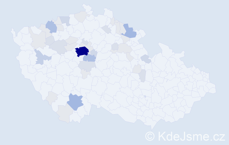 Příjmení: 'Kefurtová', počet výskytů 116 v celé ČR