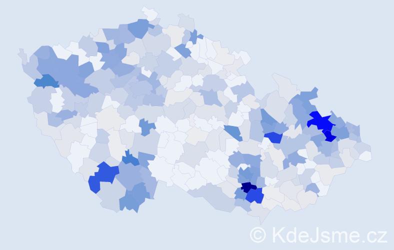 Příjmení: 'Klein', počet výskytů 1621 v celé ČR
