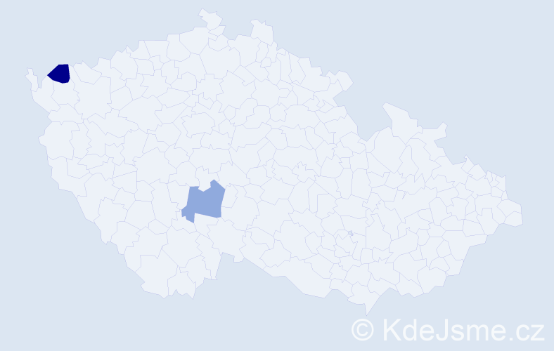 Příjmení: 'Cimerhaklová', počet výskytů 2 v celé ČR