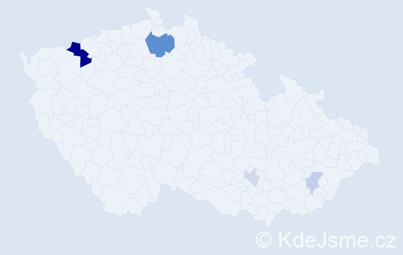 Příjmení: 'Domastová', počet výskytů 13 v celé ČR