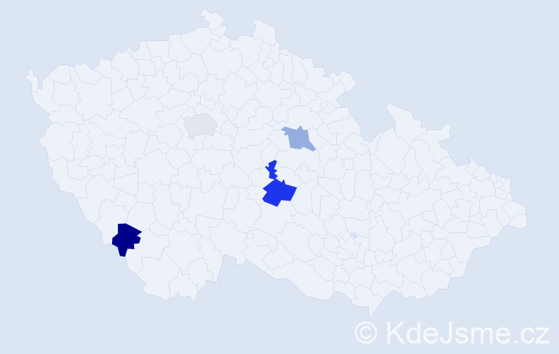 Příjmení: 'Erdene Ochir', počet výskytů 5 v celé ČR