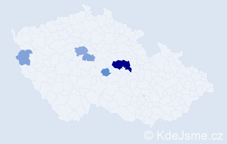 Příjmení: 'Holetová', počet výskytů 25 v celé ČR