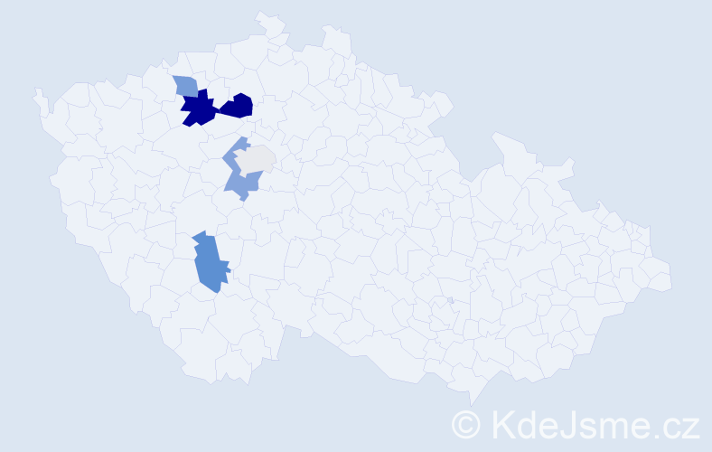 Příjmení: 'Rouša', počet výskytů 14 v celé ČR