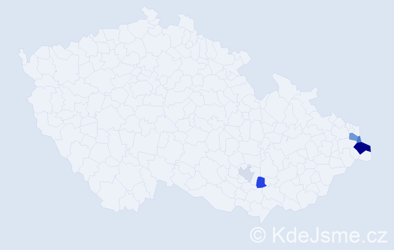 Příjmení: 'Kleis', počet výskytů 9 v celé ČR