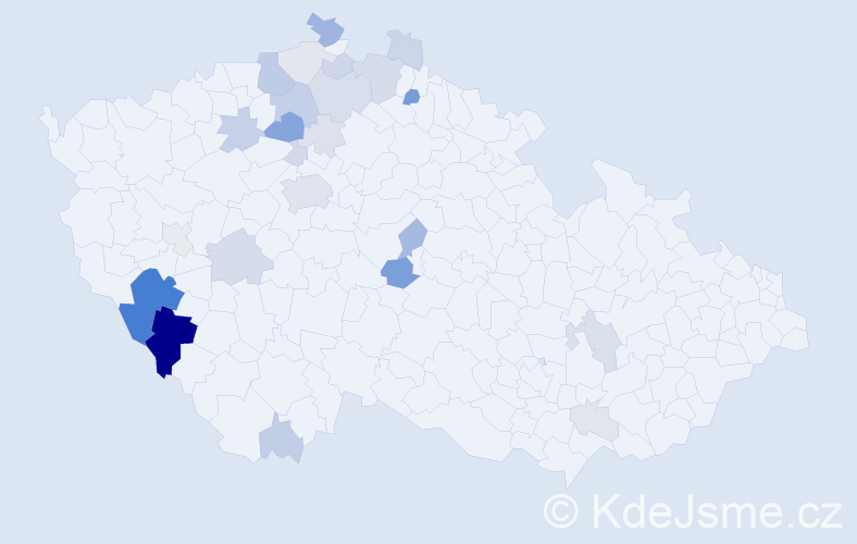 Příjmení: 'Patlejch', počet výskytů 82 v celé ČR