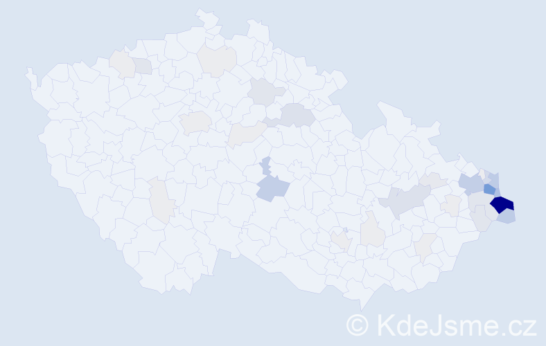 Příjmení: 'Szturc', počet výskytů 219 v celé ČR