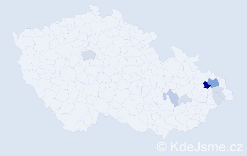 Příjmení: 'Kremzerová', počet výskytů 31 v celé ČR