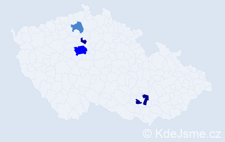 Příjmení: 'Kurbela', počet výskytů 22 v celé ČR