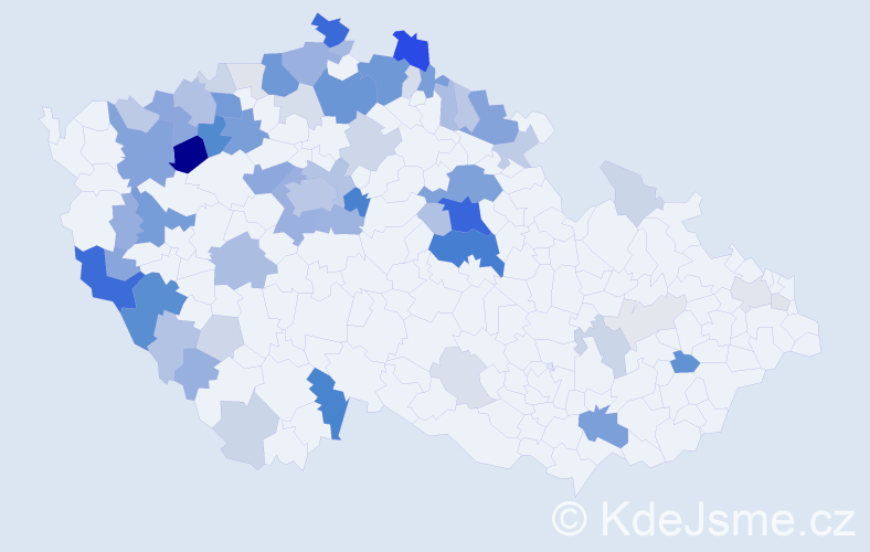 Příjmení: 'Kocková', počet výskytů 224 v celé ČR