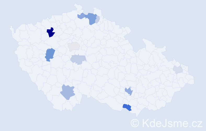 Příjmení: 'Drchalová', počet výskytů 34 v celé ČR