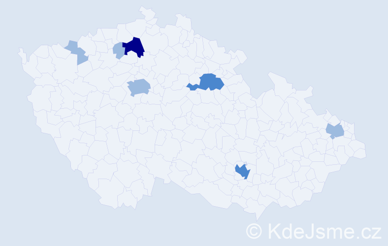 Příjmení: 'Cepko', počet výskytů 12 v celé ČR