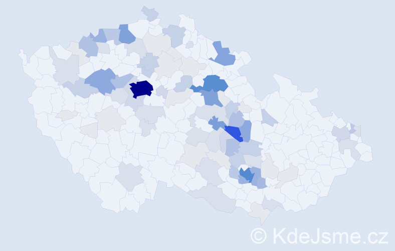Příjmení: 'Makovský', počet výskytů 345 v celé ČR