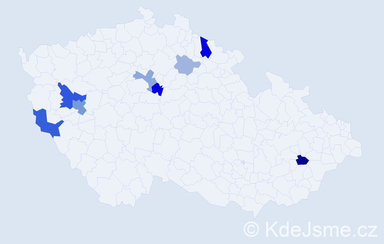 Příjmení: 'Rudlofová', počet výskytů 22 v celé ČR