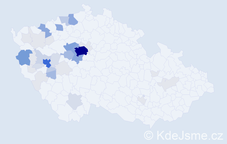 Příjmení: 'Šroubek', počet výskytů 153 v celé ČR