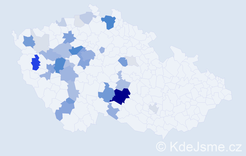 Příjmení: 'Bezděkovská', počet výskytů 146 v celé ČR