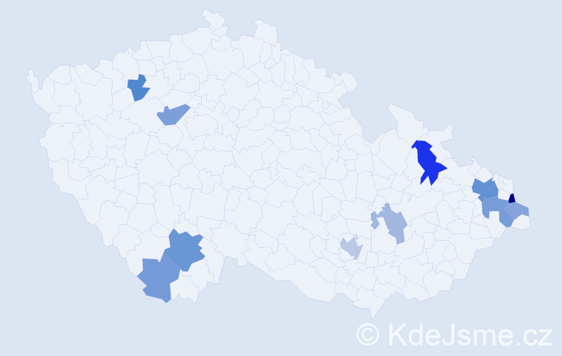 Příjmení: 'Strapáč', počet výskytů 23 v celé ČR