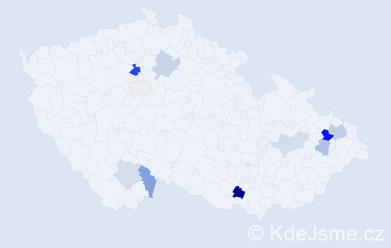 Příjmení: 'Grichová', počet výskytů 17 v celé ČR