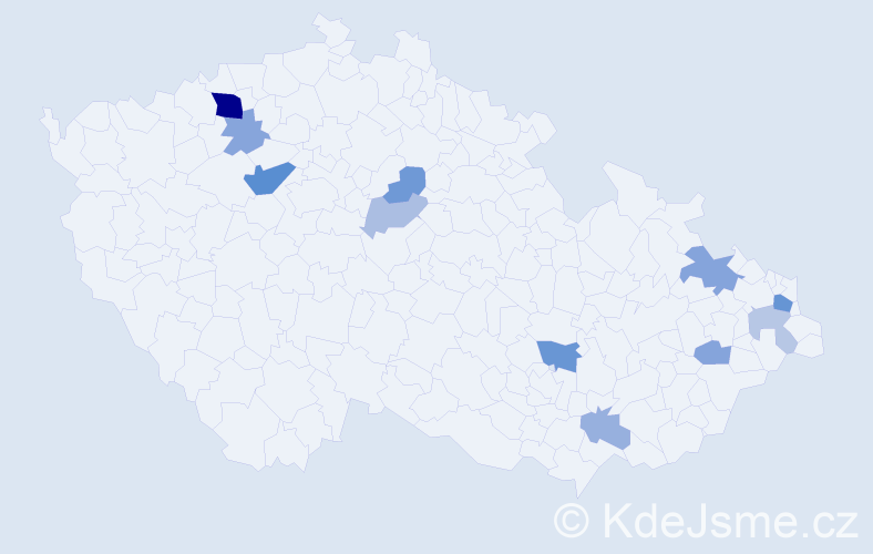 Příjmení: 'Marinčáková', počet výskytů 24 v celé ČR