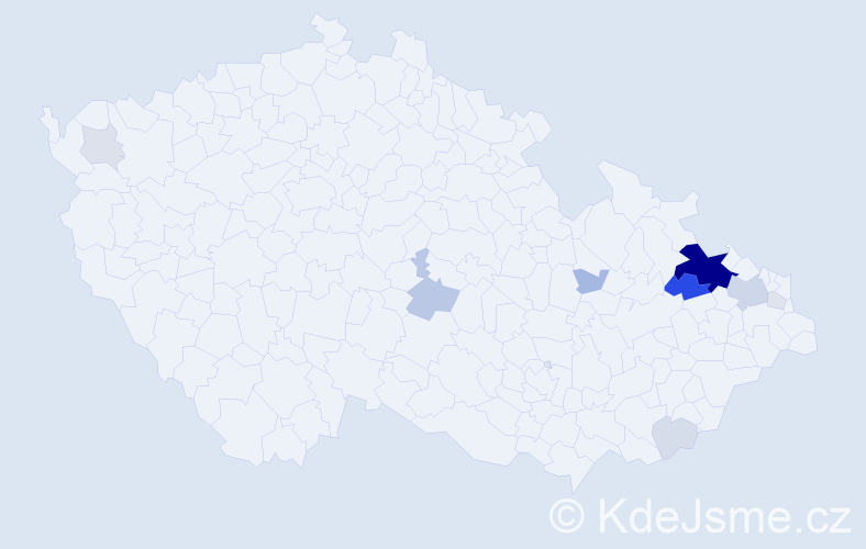 Příjmení: 'Ausficírová', počet výskytů 42 v celé ČR