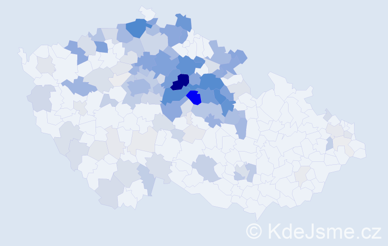 Příjmení: 'Horyna', počet výskytů 559 v celé ČR