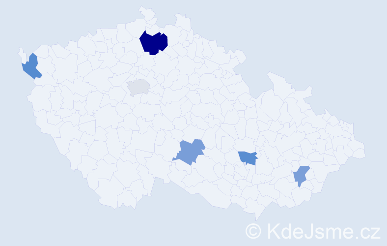 Příjmení: 'Dashpuntsag', počet výskytů 8 v celé ČR