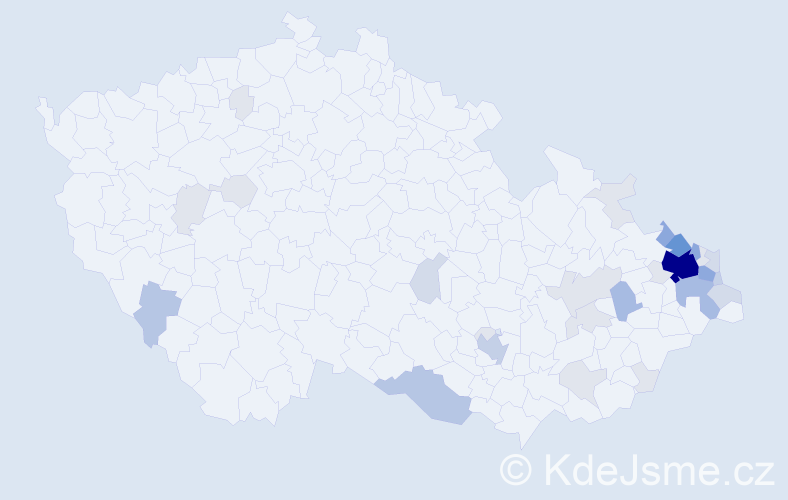 Příjmení: 'Musiolová', počet výskytů 108 v celé ČR