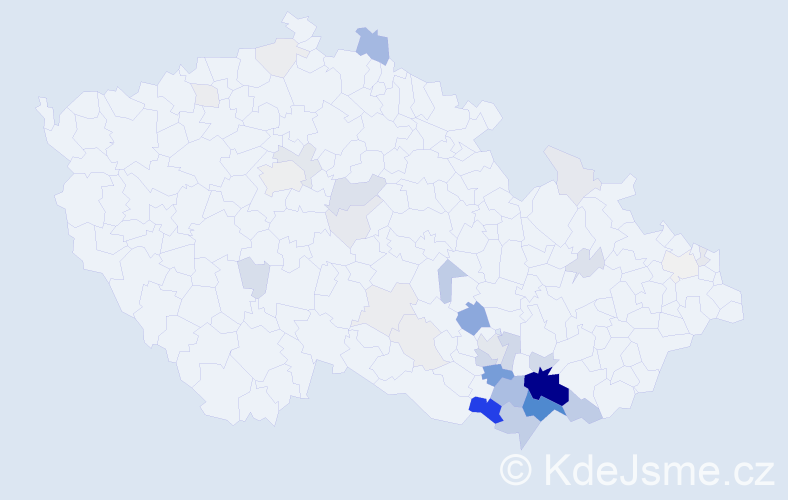 Příjmení: 'Ivičičová', počet výskytů 165 v celé ČR